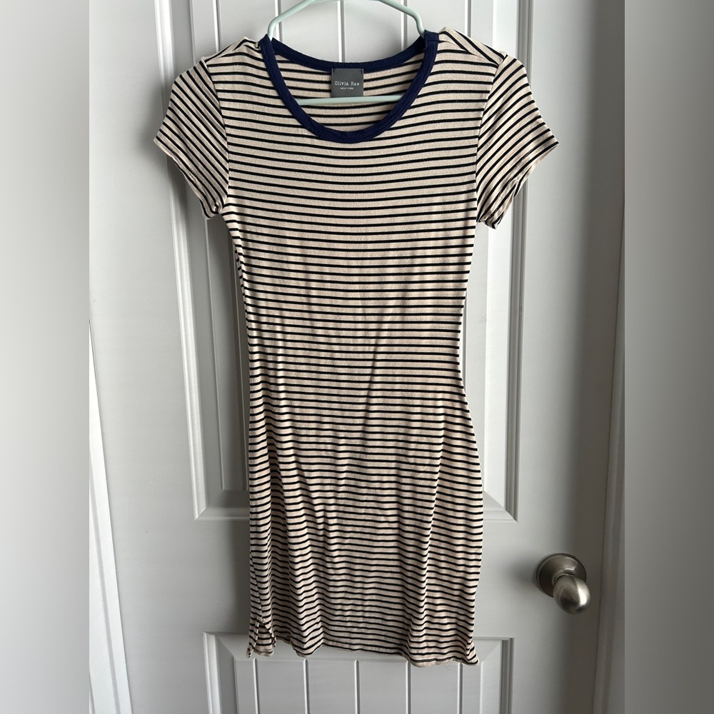 Striped Short Sleeve Dress